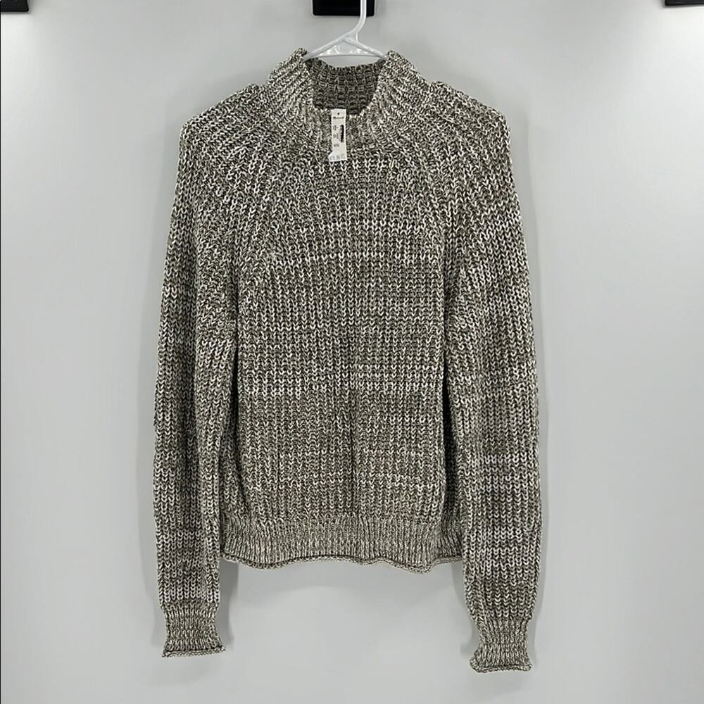 Madewell Women's Marled Cotton Mockneck Sweater - Marled Ivy Combo - S - NWT